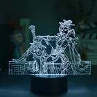 Светильник ночник с 3D датчиком, атмосферная Настольная лампа Лига Легенд, подарок для детей, ночник для прикроватного столика, декор для дня рождения