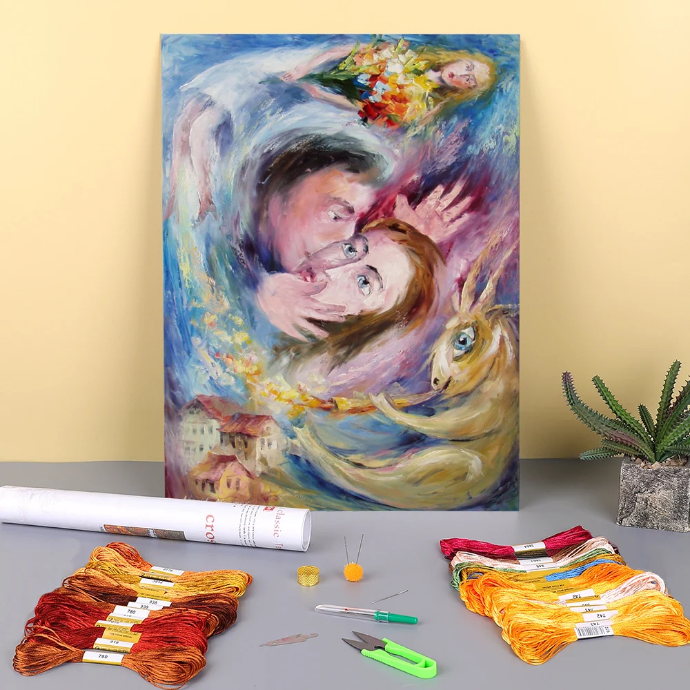 

Картина маслом стиль воспоминания печать 11CT Вышивка крестом полный комплект вышивка DMC нитки Вязание рукоделие хобби картина распродажа