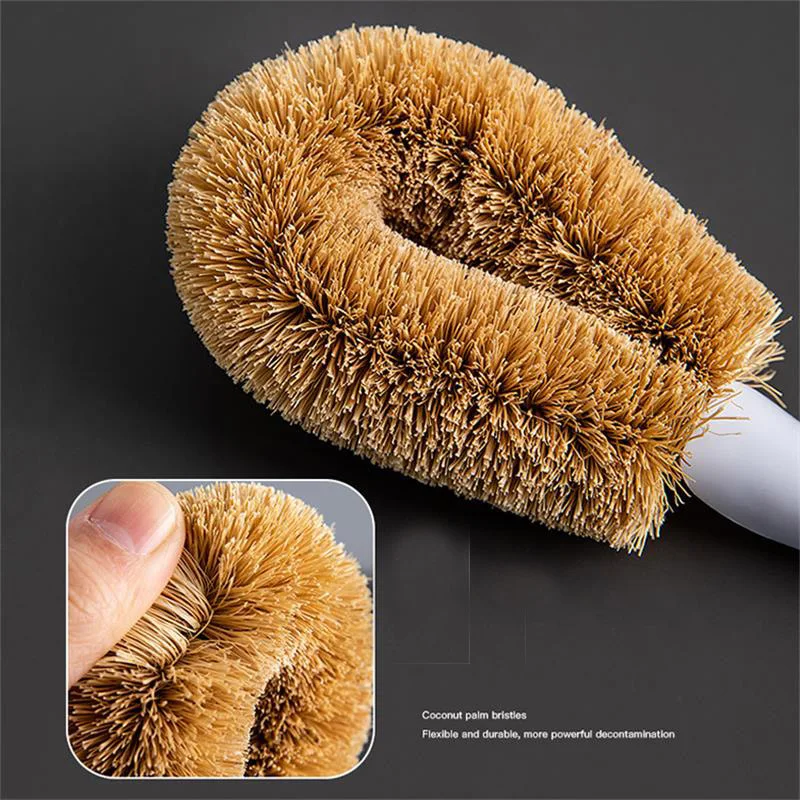 Щетка для мытья посуды щетка из кокосового волокна с пластиковой ручкой | Дом и