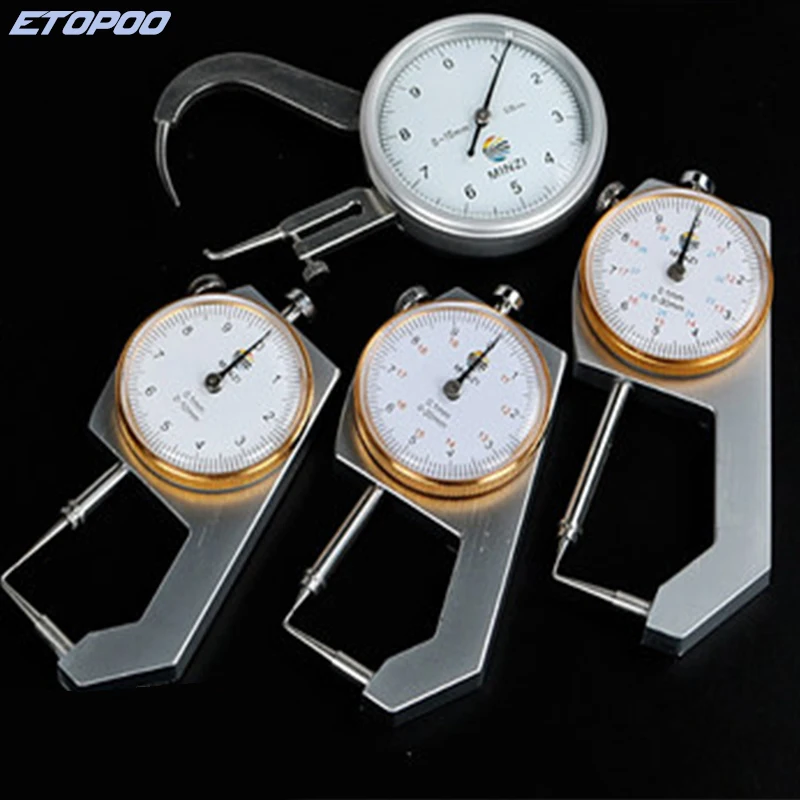 Толщиномер 0 20 мм металлический тестер толщины кожи|Штангенциркули| |