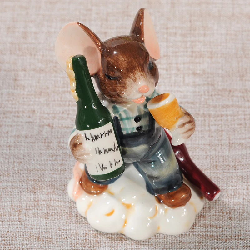 Питьевая мышь керамические украшения для дома искусственная фарфоровая