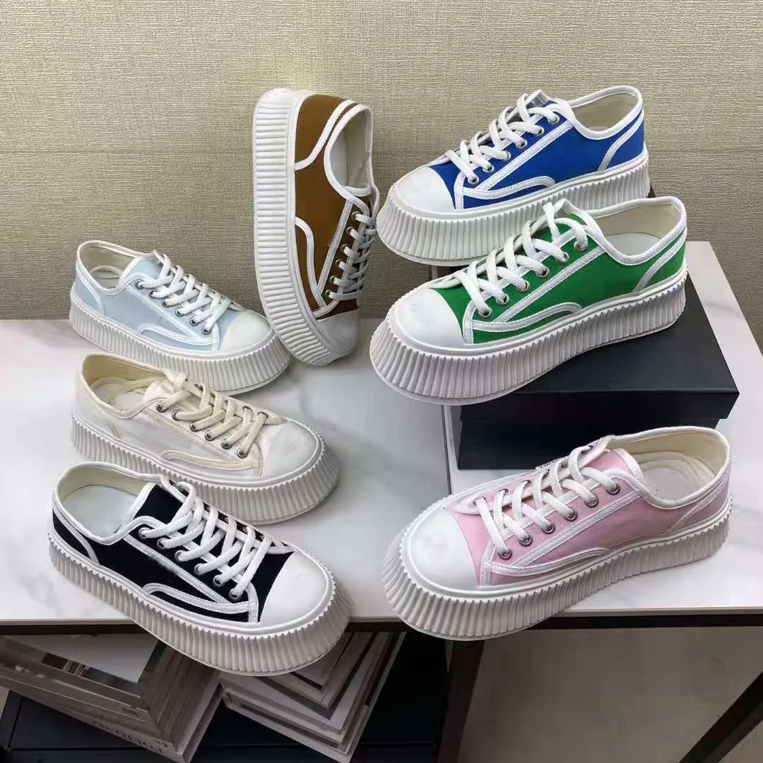 

Vallu 2021 spring and autumn, thick bottom increased, denim stitching, casual all-match, fashionistas must-have flat shoes