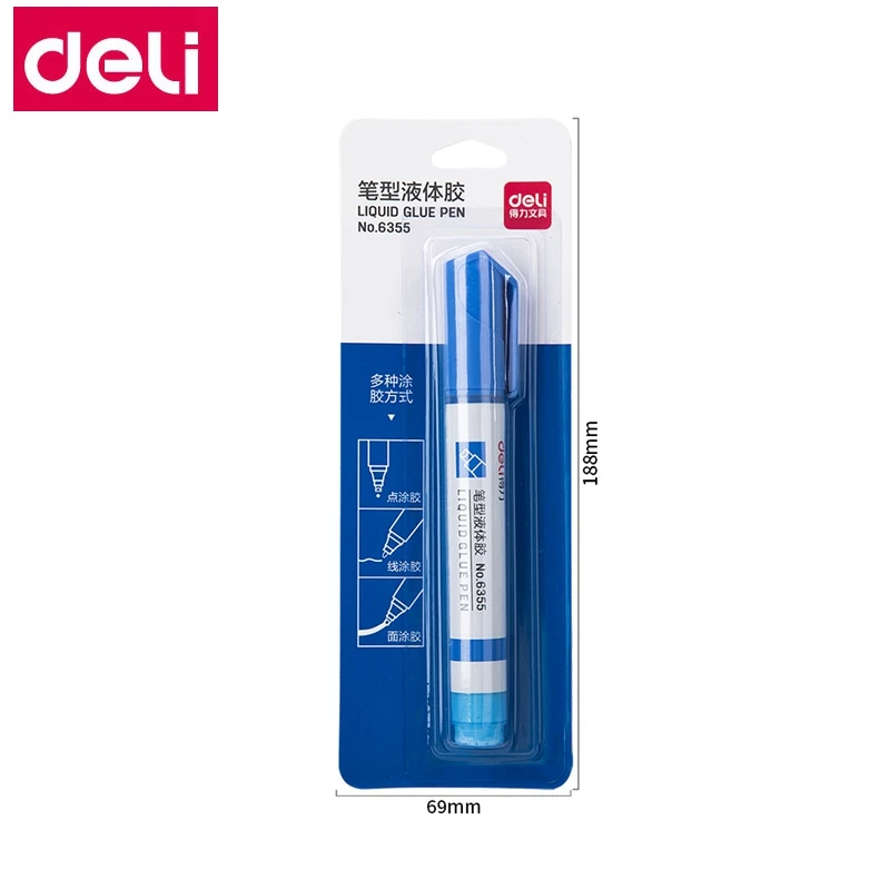 1 шт Deli 68554 pen shaped клей воды 2 3 мл жидкий пера легко носить с собой office для дома и