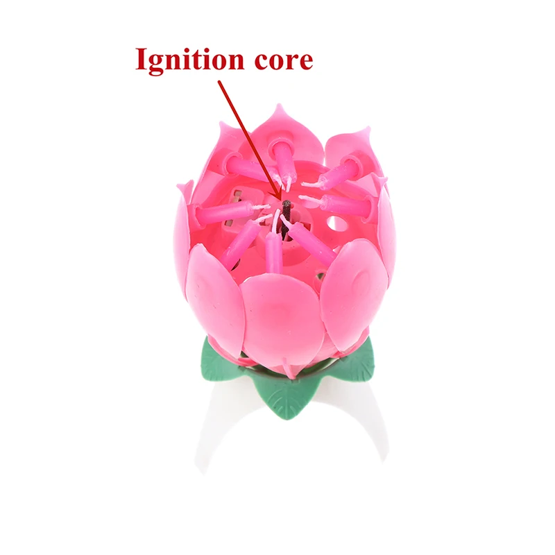 Праздничная Свеча для торта сделай сам вечерние музыкальный цветок лотоса свеча