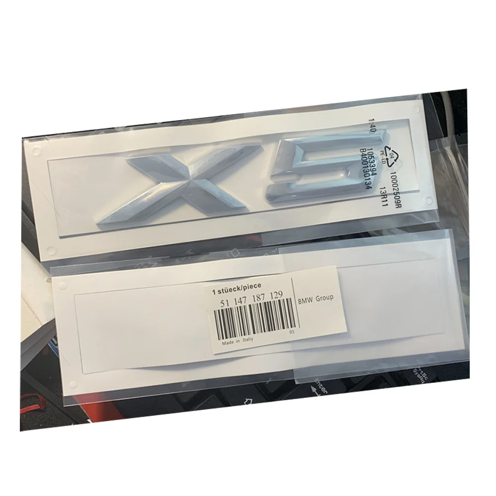 Эмблема с буквами и цифрами для BMW X6 значок именем модели багажника стильная