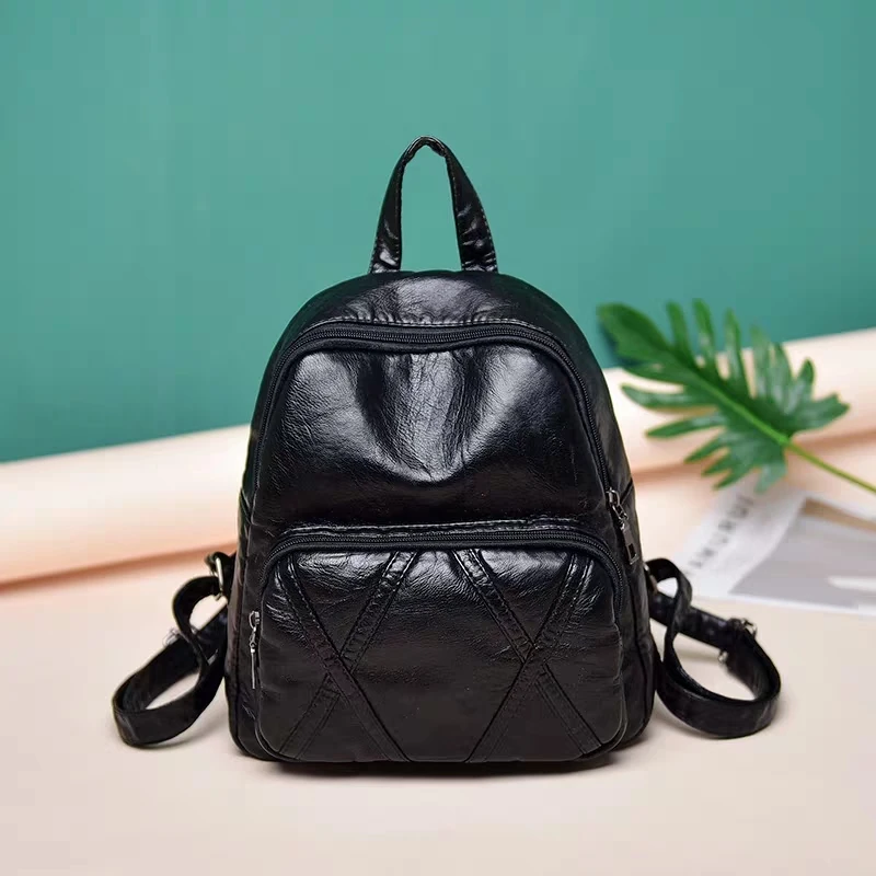 Маленький женский рюкзак из мягкой кожи сумка через плечо новинка 2020