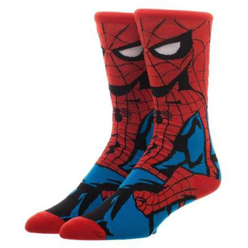 New American Cartoon Superhero Venom Socks Long Art Happy Hipster Flash Crazy Superman Captain Avengers | Мужская одежда