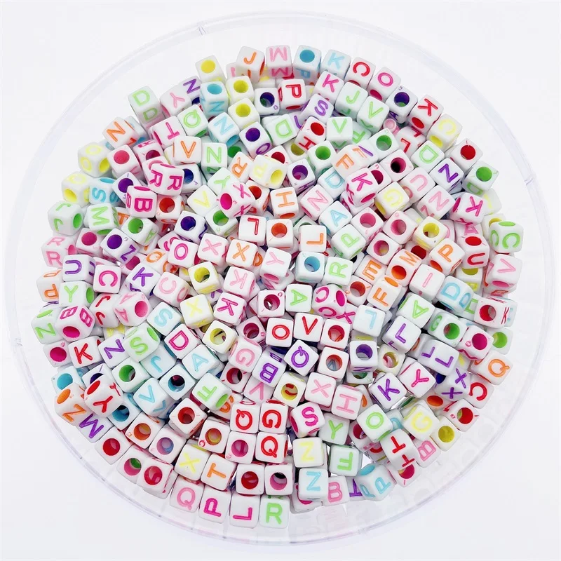 

Peixin 300Pcs Letter Acrylic Beads Cube Alphanumeric Spaced Beads Accessories For Jewelry Making Handmade Diy Bracelet Necklace