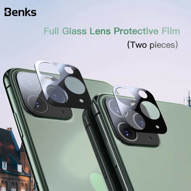 Benks 2 шт./лот полная защита экрана для задней камеры Apple iPhone 11 Pro Max защитный чехол