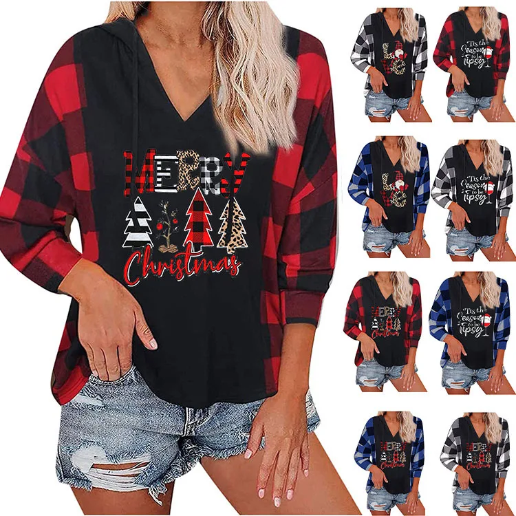 

Женская новая Толстовка с длинным рукавом, Рождественская Толстовка