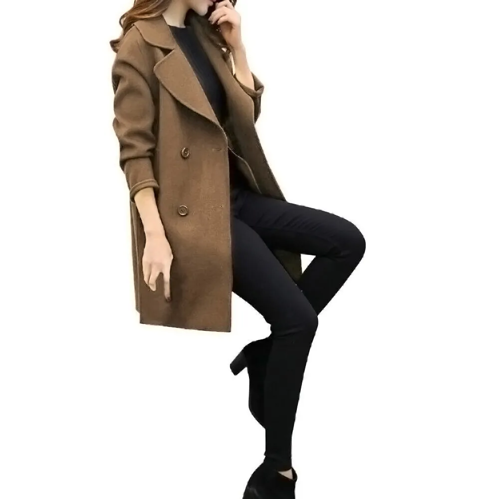 Brwon Veste femme jaqueta feminina, Женская Осенняя зимняя куртка, повседневная верхняя одежда, парка, тонкое пальто, пальто, chaquetas mujer - Цвет: Brwon
