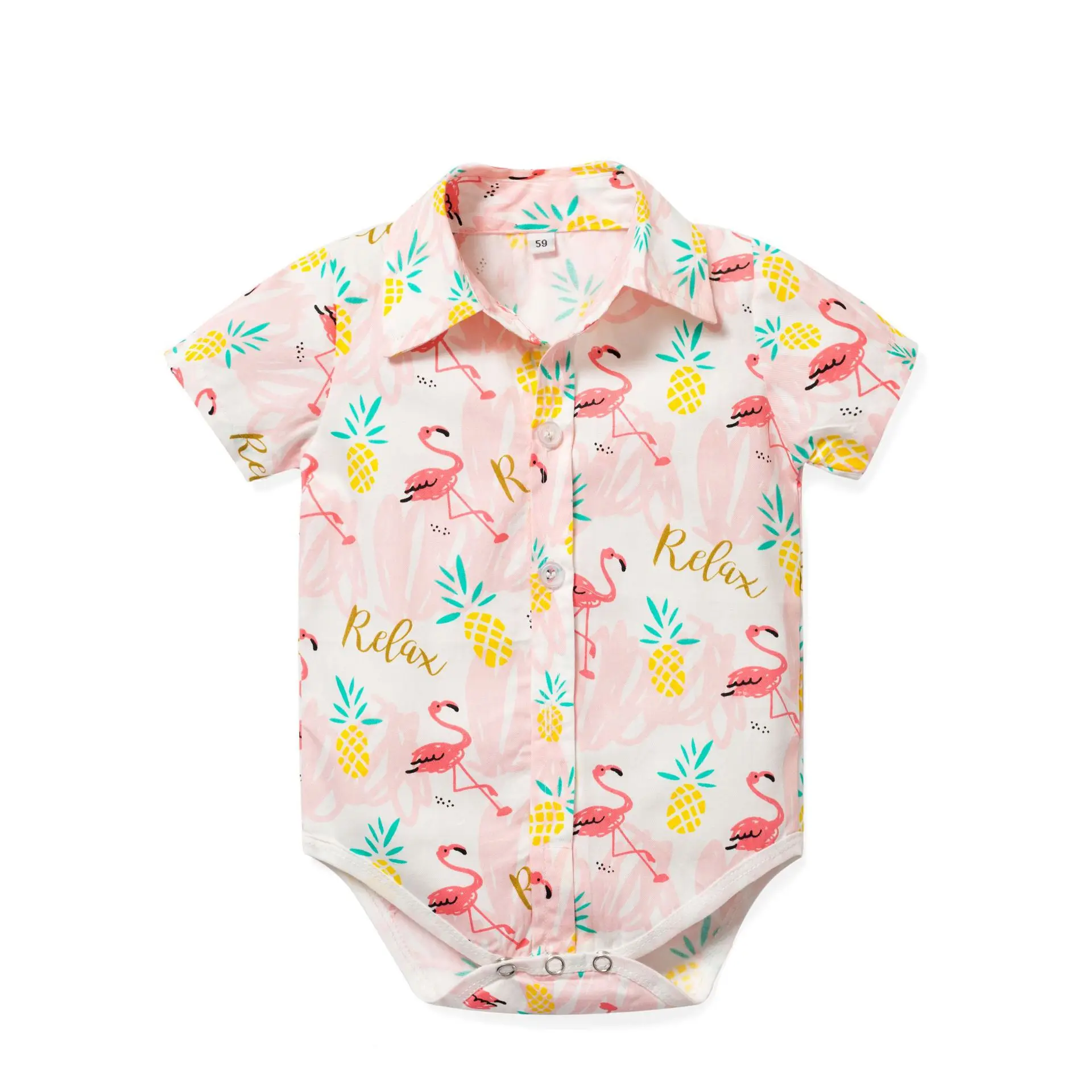 

2020 Baby Boy Gentleman Sets Cotton Flamingos Shirt+suspendersPants Clothing Sets Clothes Outfits Bebes Suits for 3M 6M 12M 24M