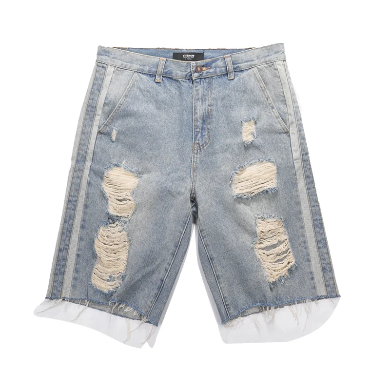 VIISHOW мужские шорты брендовые летние джинсовые 2019 новые модные рваные хлопковые