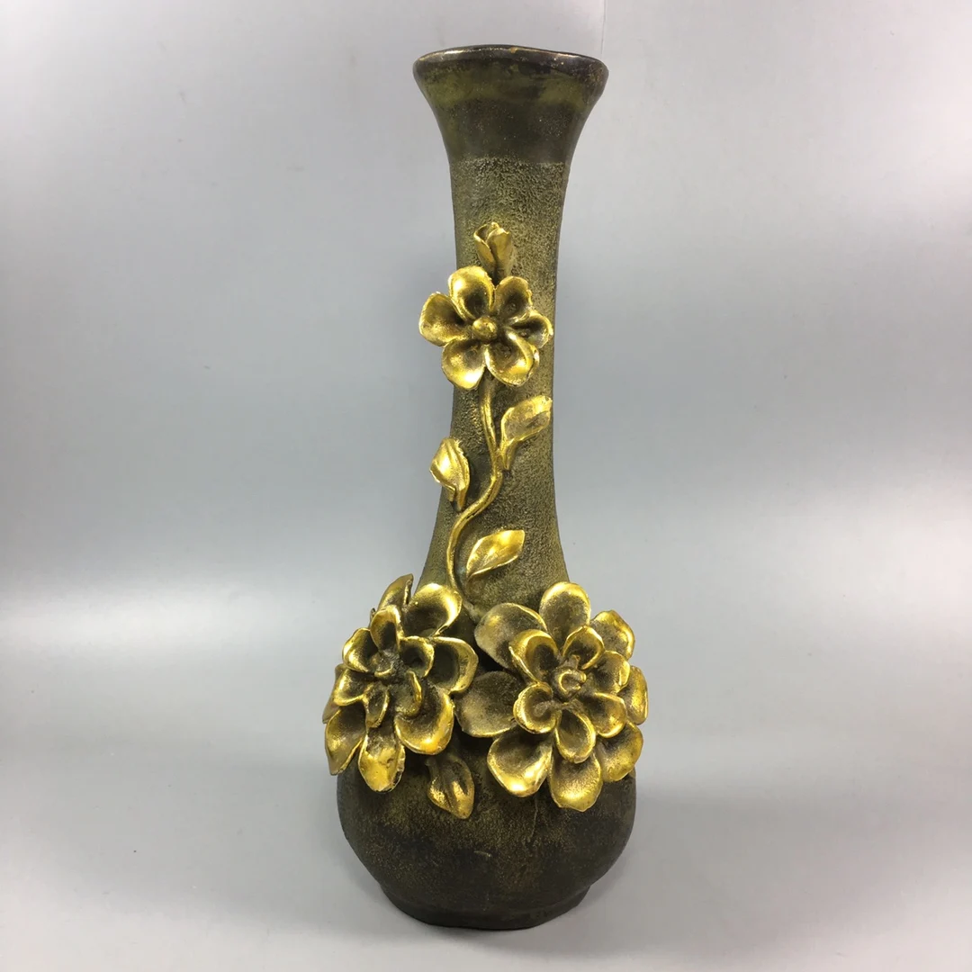 

Exquisite Antique Bronze Gilt Vase Home Decoration