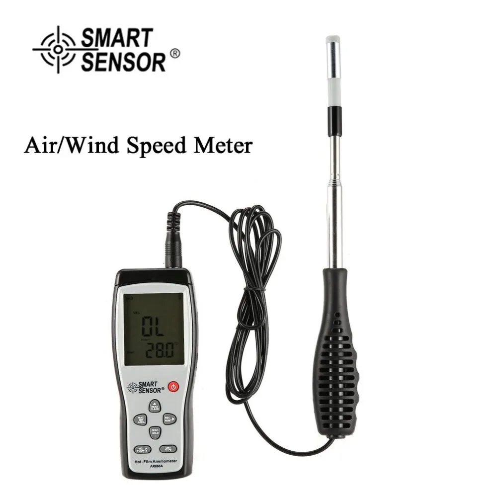 Цифровой анемометр измеритель скорости ветра температуры холода подсветки