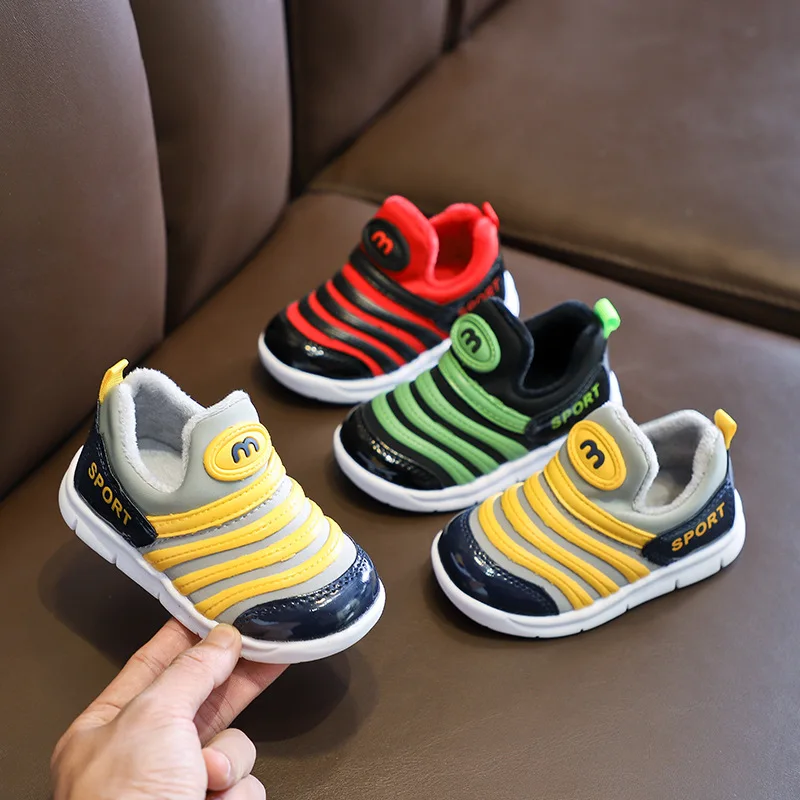 2019 популярные зимние модные детские кроссовки теплая плюшевая детская хлопковая