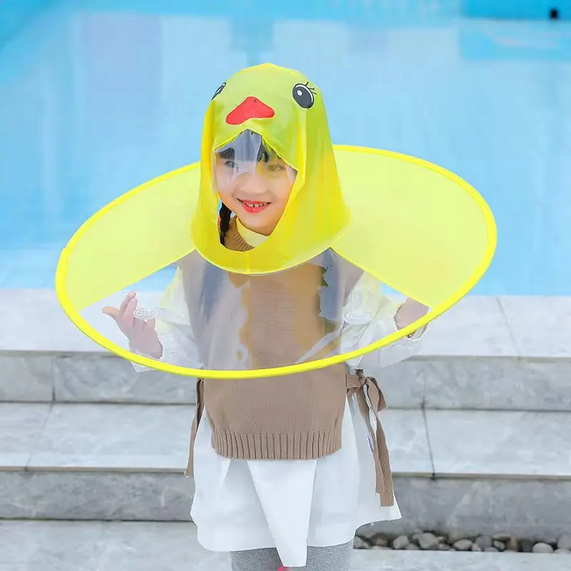 

Children's Rain Blanket, Umbrella Hat, Windbreaker, Cute, Cartoon, Duck, Ufo, Boys and Girls