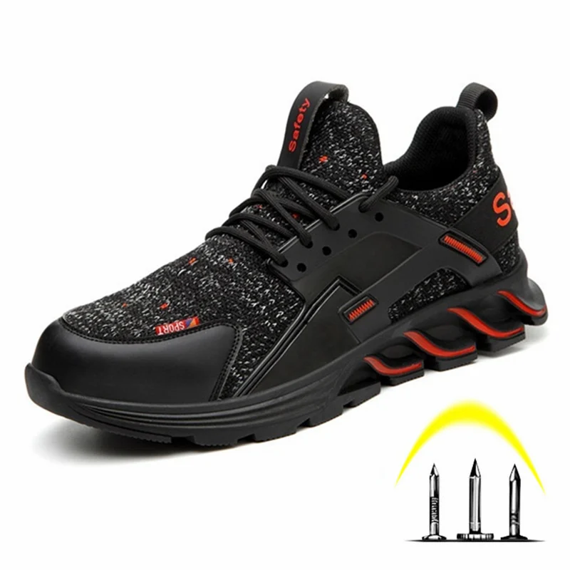 

Indestructible Steel Toe Shoes Work Safety Shoes for Men Puncture-Proof Boots Light Breathable Sneakers Dropshipping