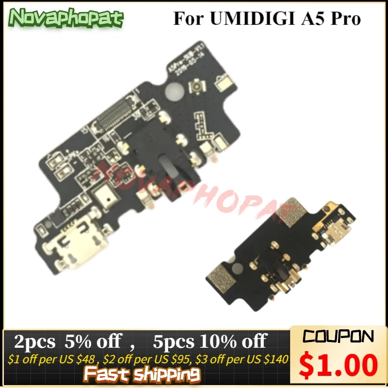For UMIDIGI A5 Pro USB Dock Charging Port Charger Audio Jack Fingerprint Button Sensor Flex Cable Microphone MIC Board | Мобильные