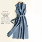 Женский жилет KMETRAM, 100% шерстяное пальто, женская куртка на осень и зиму, женская одежда 2020, двухстороннее шерстяное пальто, длинное пальто