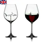 Оригинальный стеклянный бокал для красного вина с акулой для вечерние
