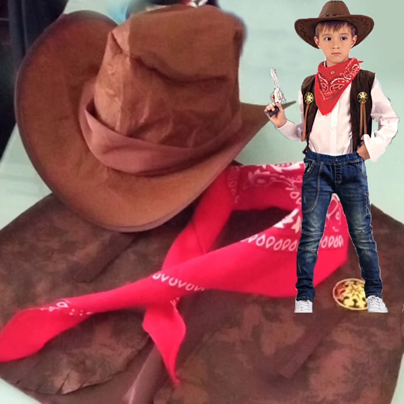 Костюмы на Хэллоуин карнавал вечерние ковбой косплей дети взрослые маскарадный