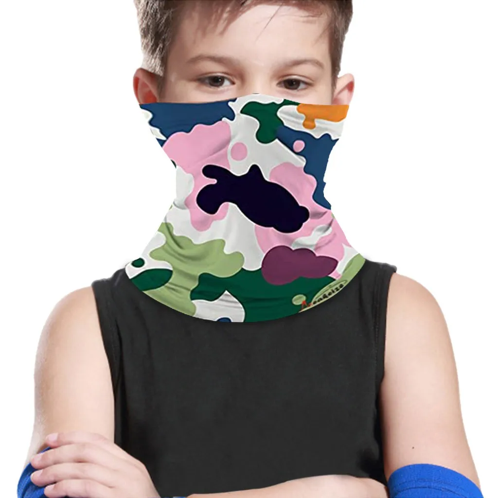 

2PC Children Bandana 10PC Filters magic Neck scarf Turban Washable breathable masque Magic Headwear Wind-proof dust mask