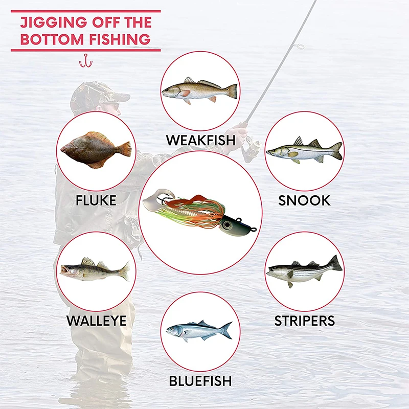 Морские рыболовные джиг-Крючки ORJD Ink Ku металлические с мягкой приманкой 3 твердых