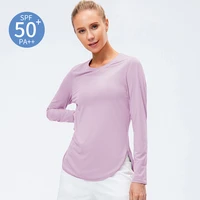 summer womens upf 50 long sleeve uv sun protection fitness t shirt sports top female yoga workout gyms tee tops woman t shirts