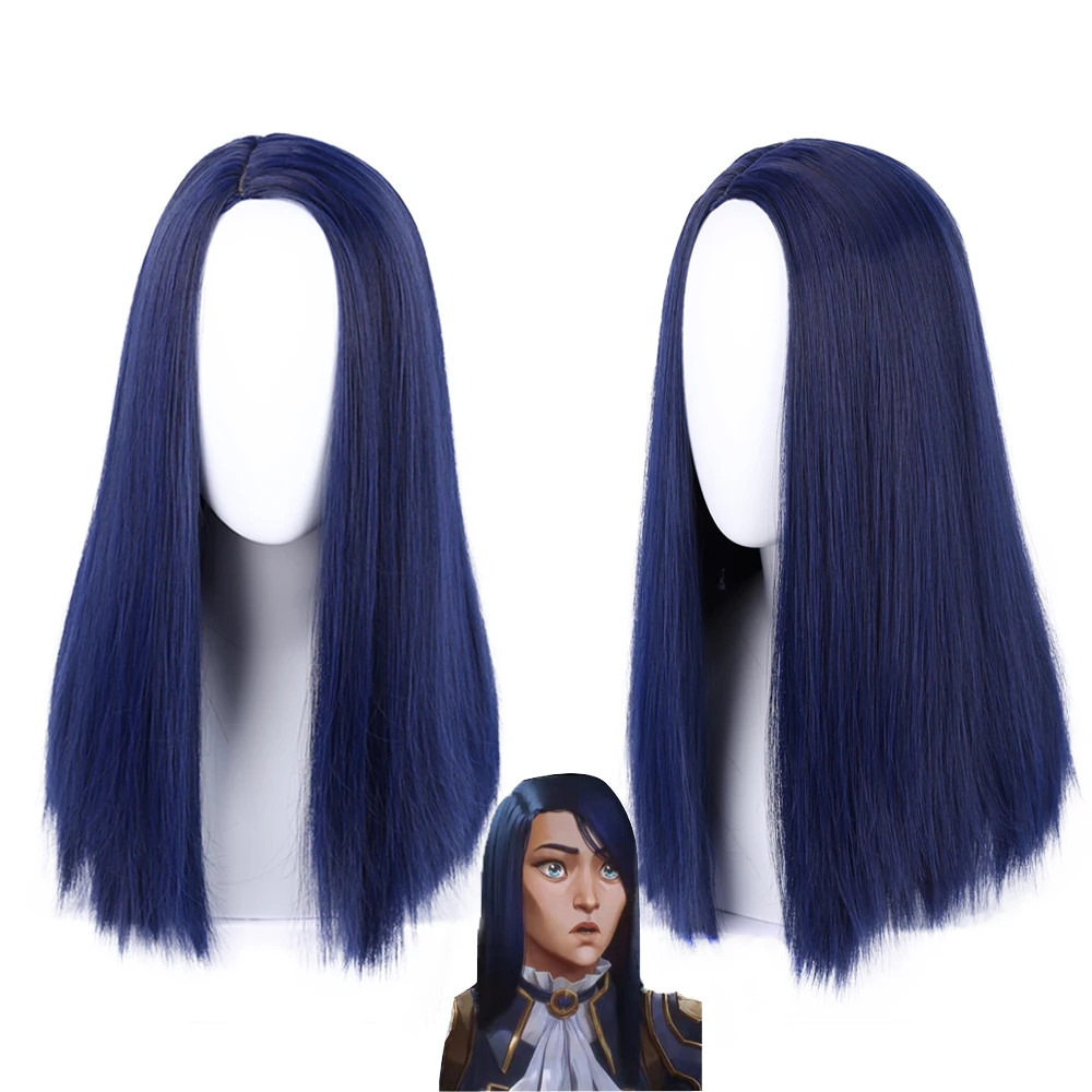 Arcane Caitlyn Cosplay Wig The Sheriff of Piltover Cosplay Long Straight Heat Resistant Hair Game LOL Women Role Play Wig