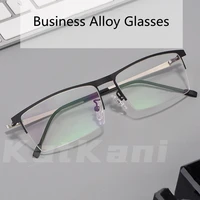 katkani mens ultralight business alloy half frame gglasses without screw design large optical prescription glasses frame p8826