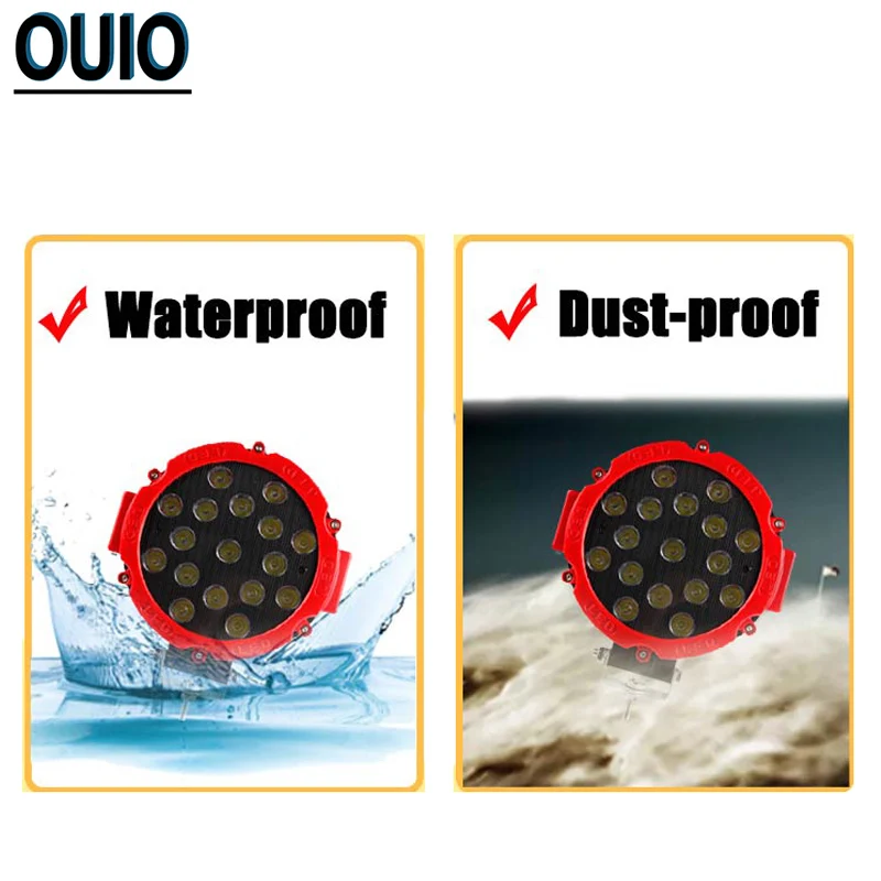 51 Вт 7 дюймов внедорожный светодиодный рабочий светильник бар пятно луча с