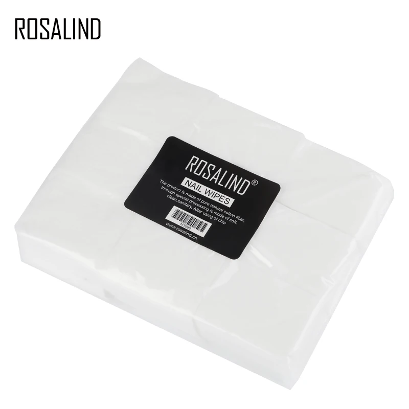 ROSALIND 900 шт./лот салфетки для снятия лака ногтей хлопок без ворса инструмент