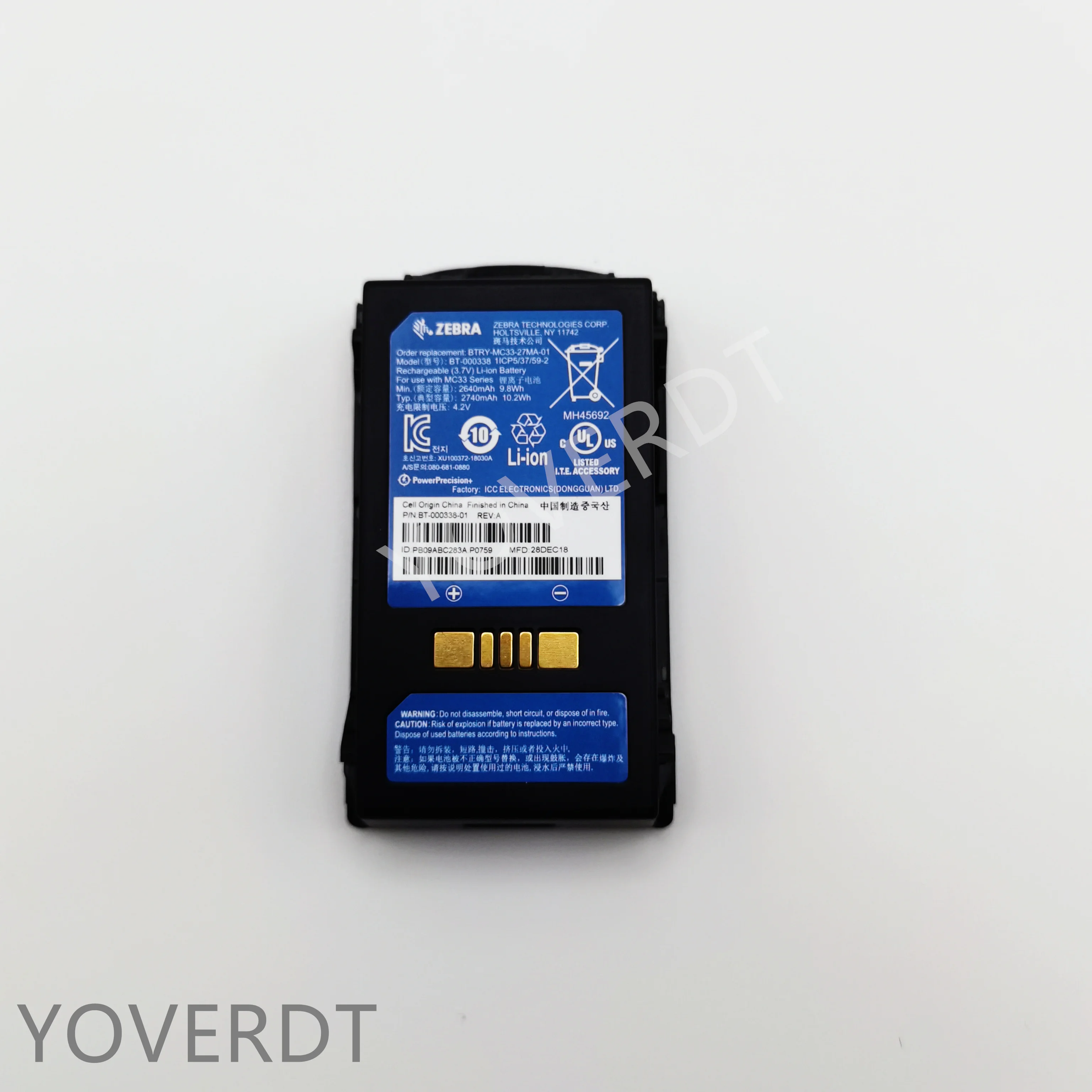 Оригинальная новая аккумуляторная батарея MC3300 для Zebra Motorola Symbol MC330M MC330K 2640mAh 9.8Wh
Оригинальная новая аккумуляторная батарея MC3300 для Zebra Motorola Symbol MC330M MC330K 2640mAh 9.8Wh