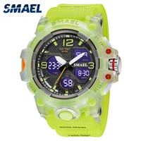 smael watch sport military watches waterproof 50m stopwatch led light week display wristwatches 8008 quartz watches men digital