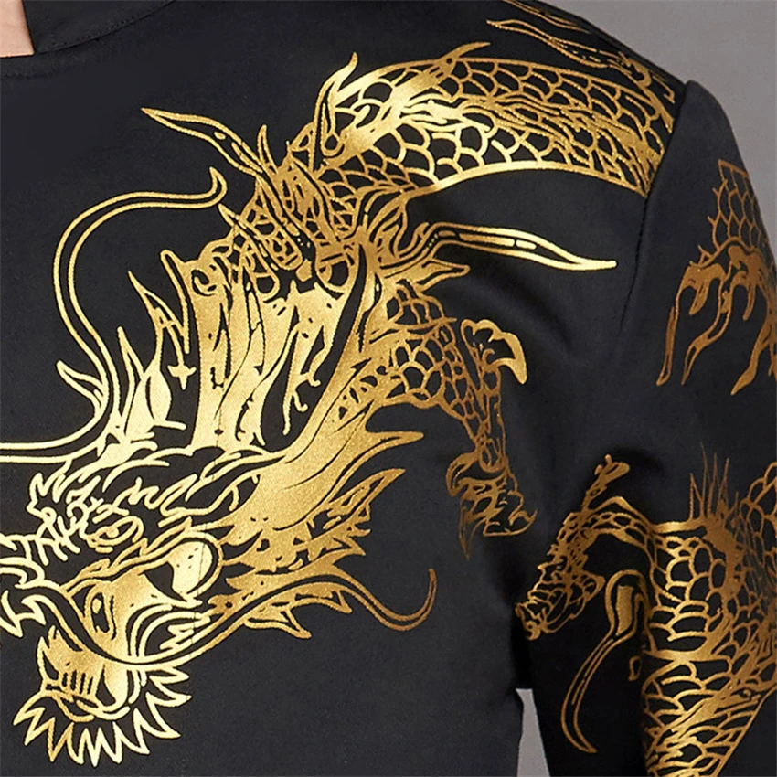 Мужская Китайская одежда Dragon куртка шеф повара кухонная униформа для кейтеринга