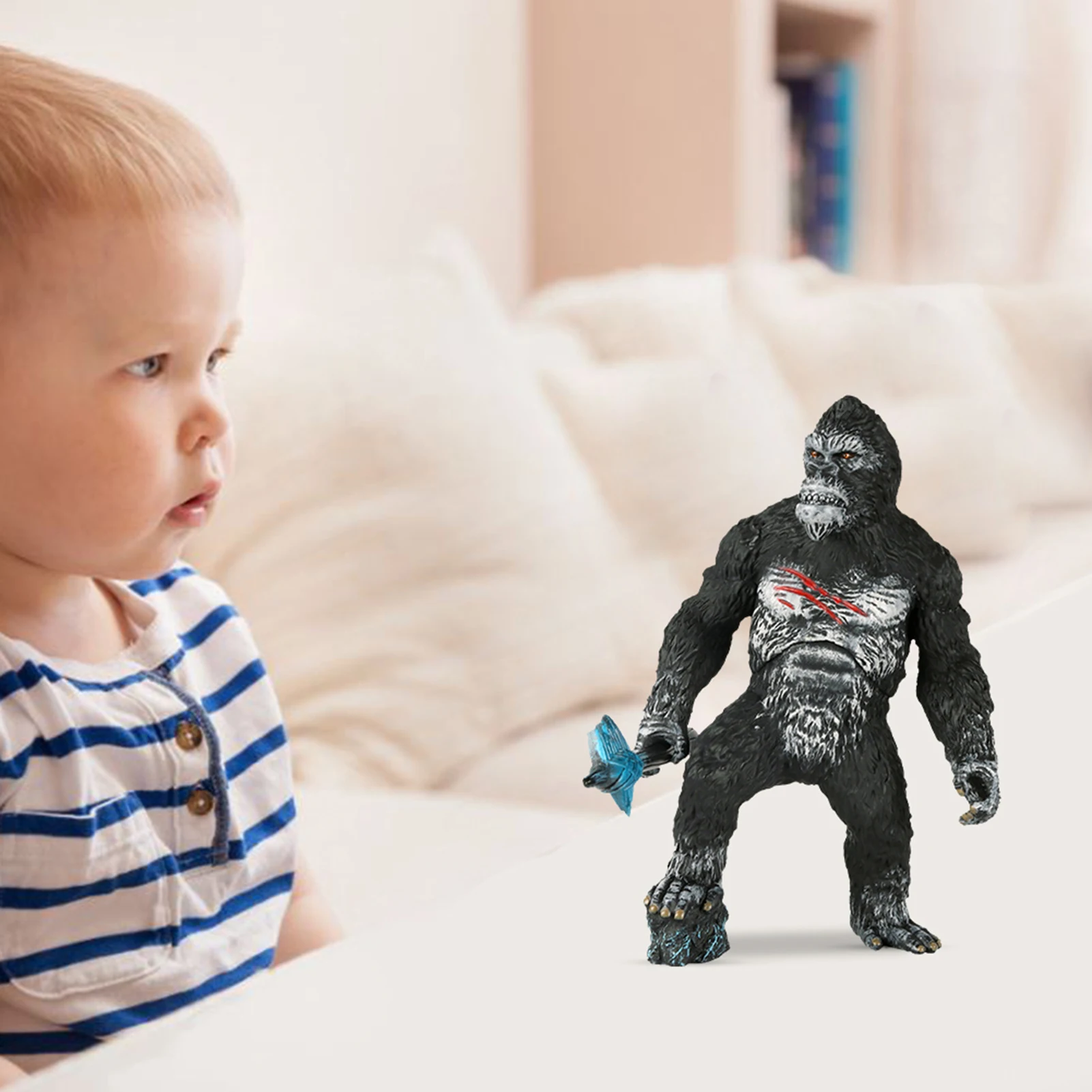 

King Kong Gorilla Action Toys Simulation Chimpanzee Figurine Toy Creature Chimpanzee Animal Doll Collection Model Home Decor