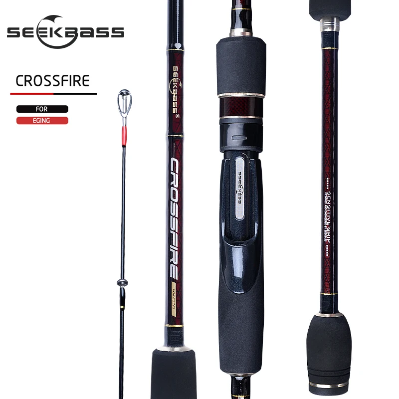 Seekbass Crossfire LS-SIC Guide EGI Rod Squid Lure Spinning Rod 802ML/832ML Pe 0.5-1.0 Squid Size #1.8-3.5