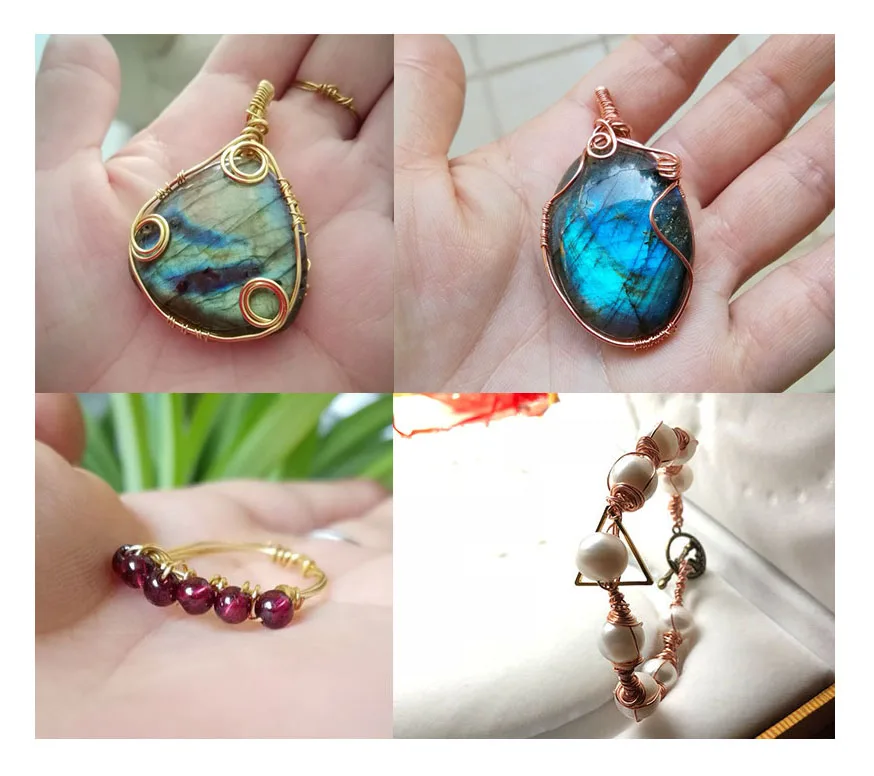 Медная проволока ручной работы для изготовления ювелирных изделий золотая