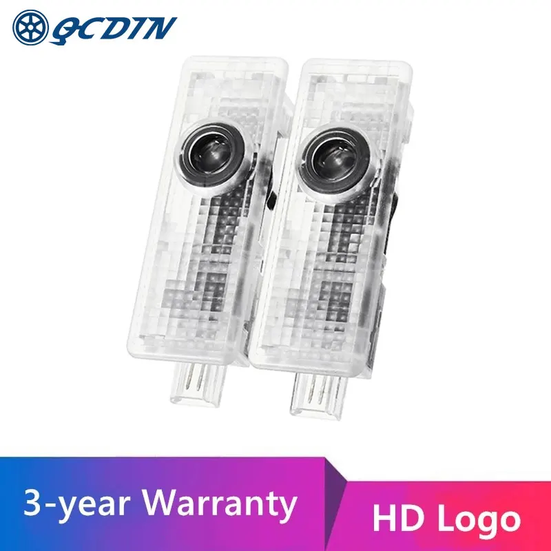 

Светодиодная подсветка QCDIN HD для дверей автомобиля, лазерное украшение, проектор теней для XE XJ XK F-type S-type