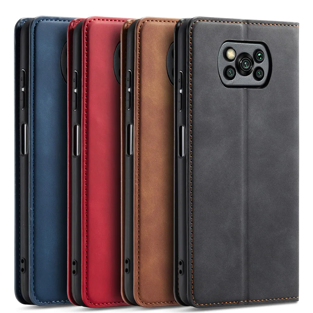 

Luxury Leather Magnetic Case For Xiaomi Mi Poco M3 X3 Pro NFC F3 11i Flip Wallet Cover Card Holder Slots Stand Phone Bags Coque