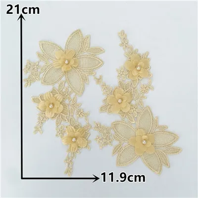Модный Стиль Цветочная вышивка кружевной воротник DIY кружевной вырез Одежда Швейные декоративные аксессуары пара для продажи YL556-YL569