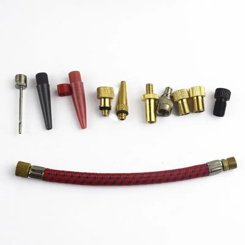 11 Pcs Bike Tyre Air Pump Inflator Replacement Extension Hose for Valve |