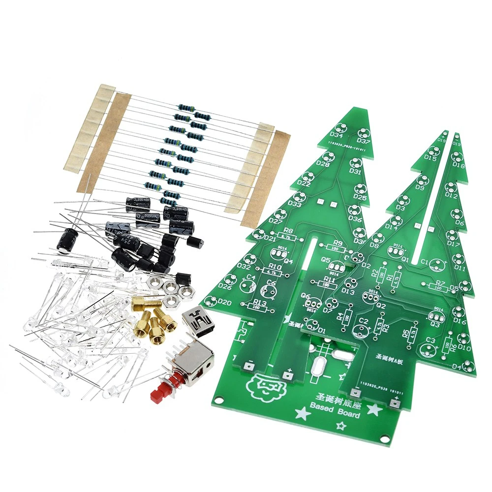 Завеса с трехмерной аппликацией в виде 3D Рождественская елка светодиодный DIY Kit