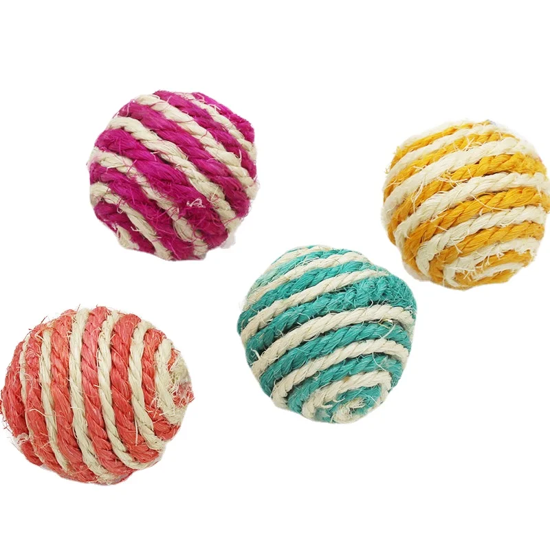 

2 Pcs Sisal Cat Supplies Pet Toys Interactive Pet Supplies Accesorios Para Gatos Sisal Ball Grinding Claws Resistant Scratching