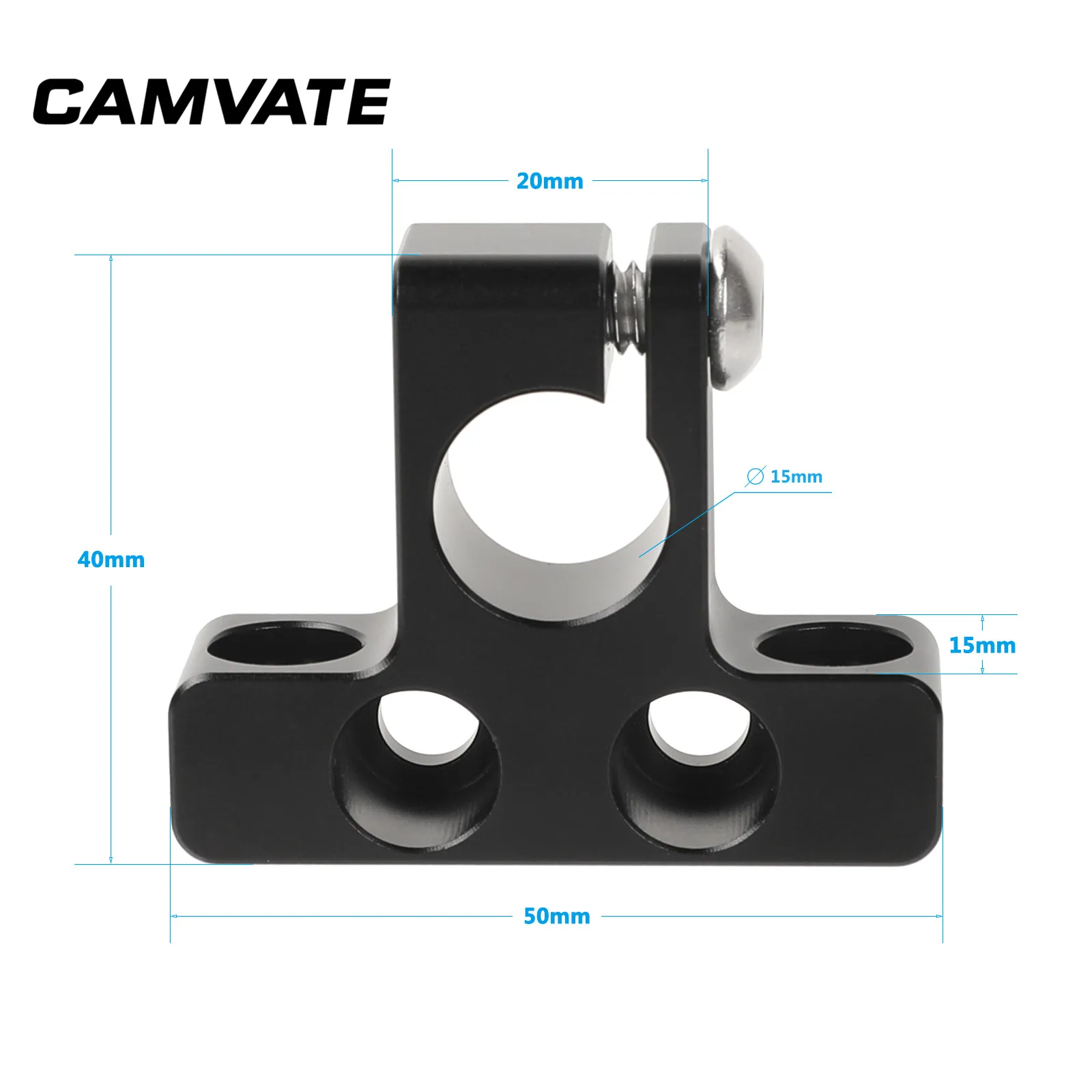 Стандарт камеры CAMVATE 15 мм с одним стержнем и зажимной рельс адаптер 1/4 &quot-20