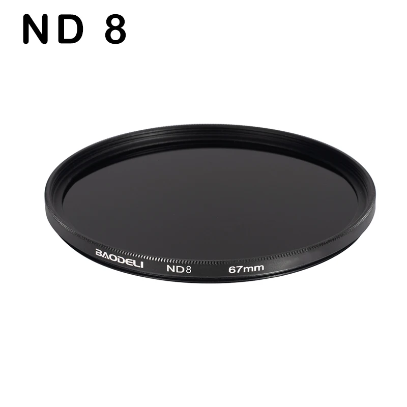 ONLY ND8 NO BOX BAODELI фильтр для объектива, концепция Nd Fld MC Uv Macro Star Polarisatie 49 52 55 58 62 67 72 77 82 мм для Nikon Canon sony аксессуары - Цвет: ONLY ND8 NO BOX