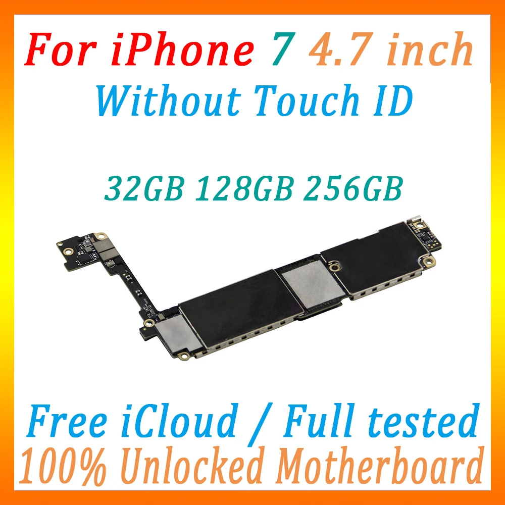 Заводская Разблокировка для iphone 7 4,7 дюймов материнская плата, хорошо протестирована для iphone 7 с/без Touch ID Материнские платы с системой IOS