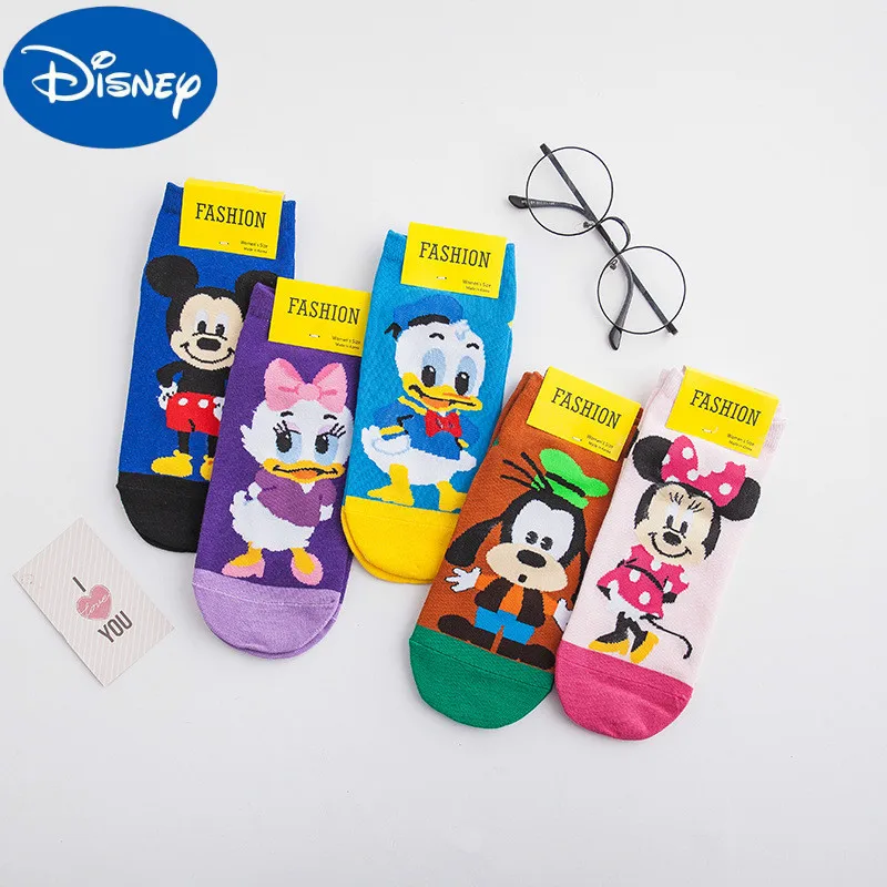 

Original Disney Mickey Mouse Socks Cute Socks For Girls Boys' Short Mouth Socks Casual Ladies Socks Cartoon Minnie Mickey Donald