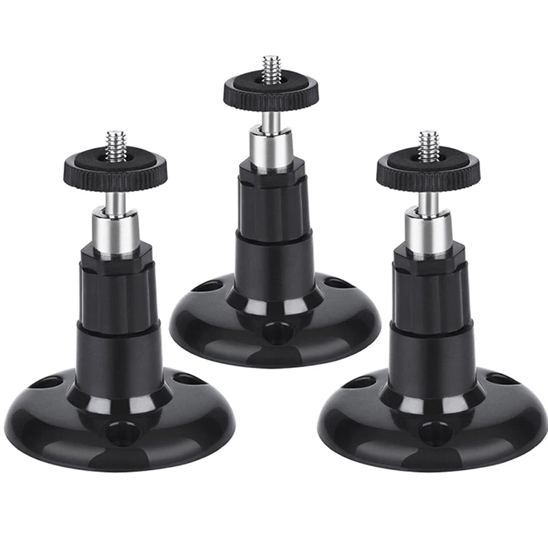 

3pcs Wall Mount Bracket Installation Metal Holder Secure Rotary CCTV Camera Stand For Security Surveillance Action Video Camera
